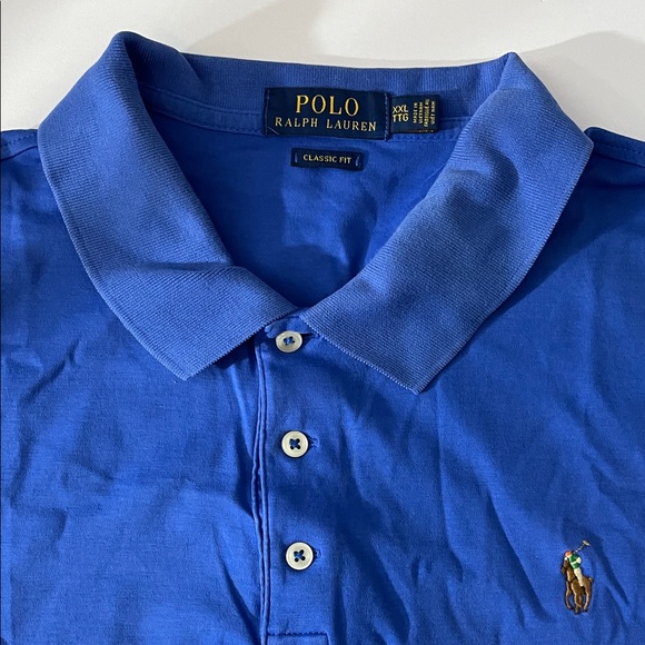 Polo by Ralph Lauren Men's Ocean Blue Polo Shirt Size XXL - Picture 2 of 6
